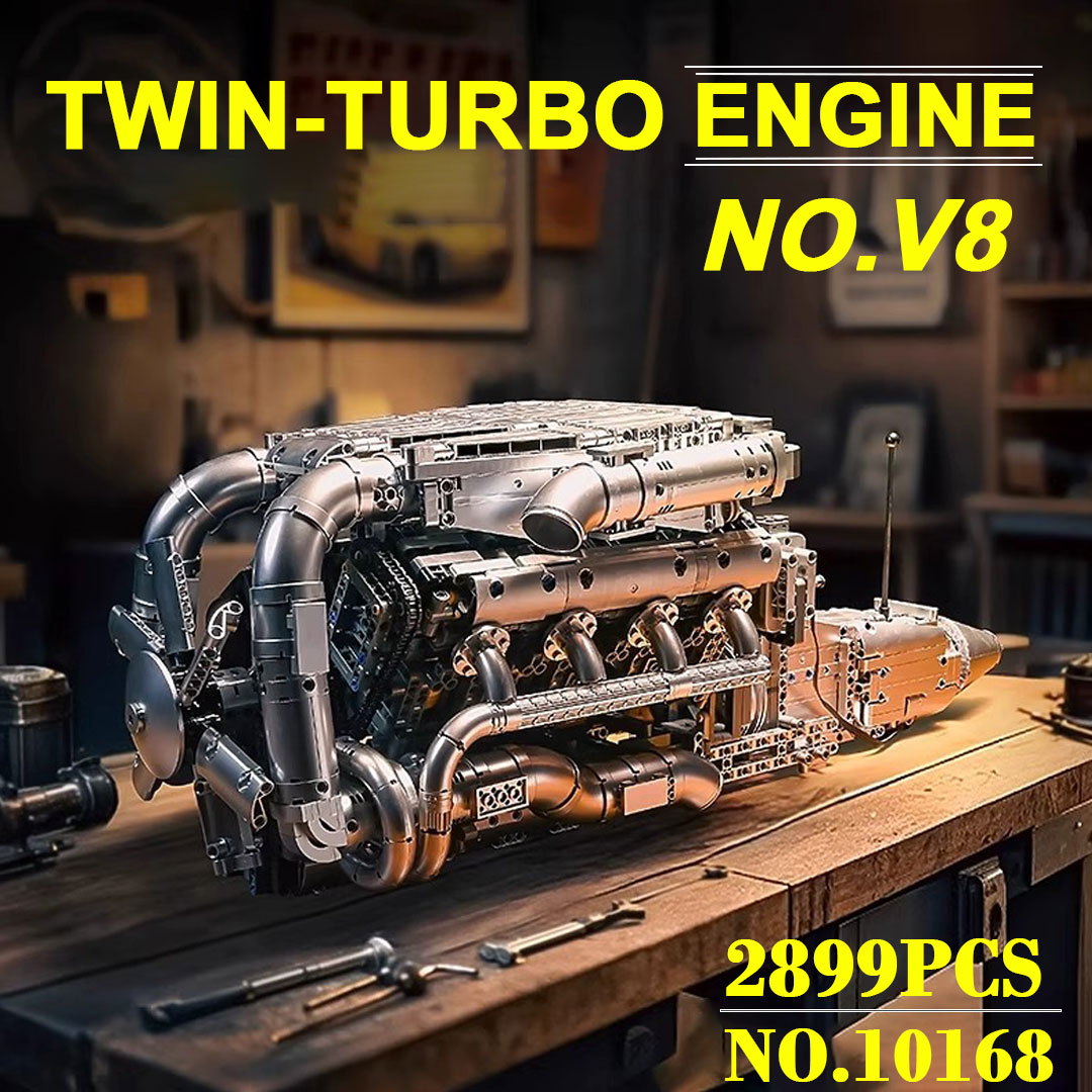 Model Kit Engine V8 - Mould King 10168 V8 Kit de