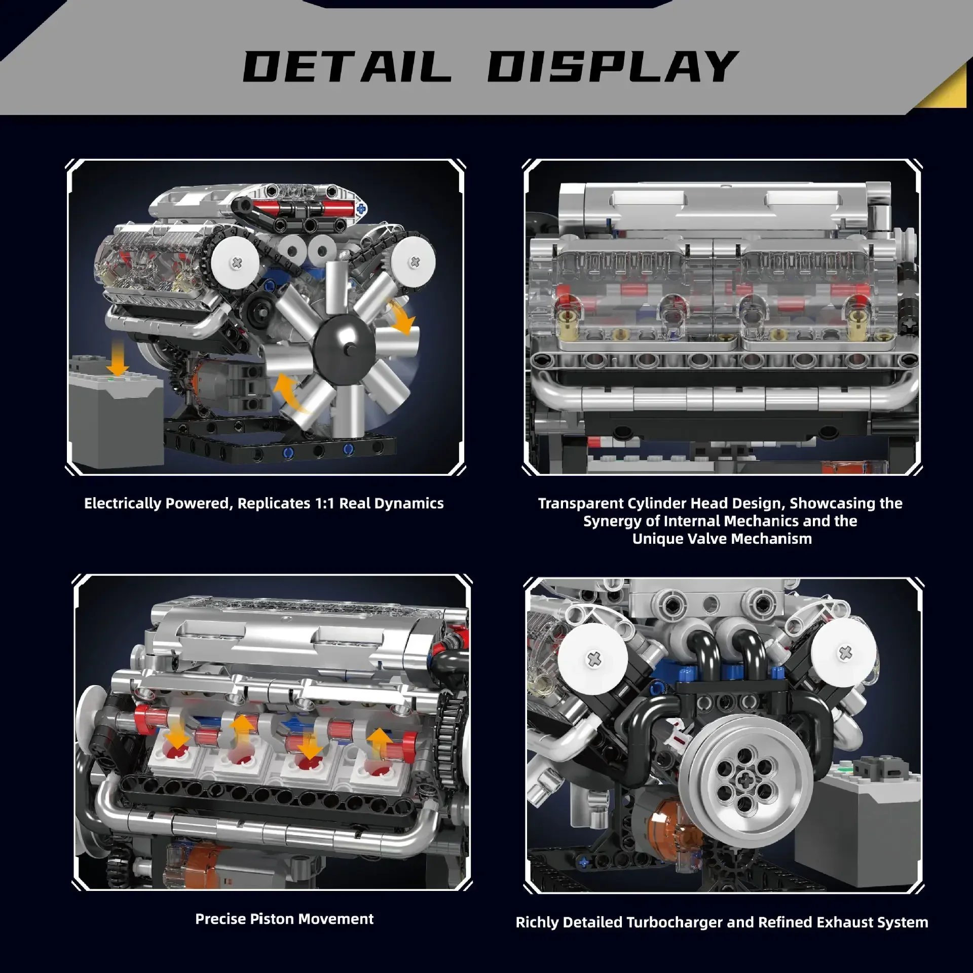 Mould King-Ensemble de blocs d - Model Kit Engine V8 avis et prix