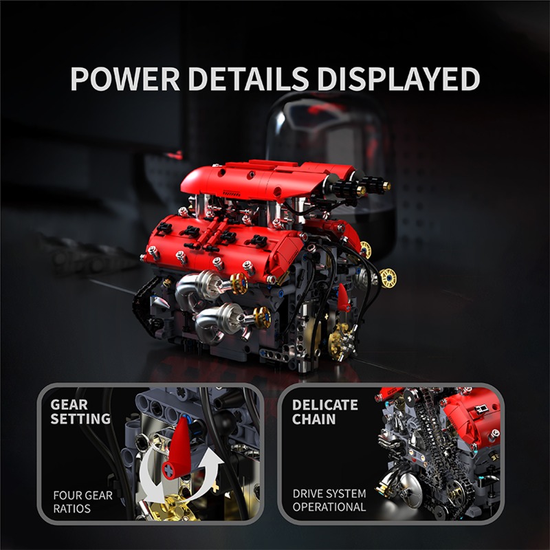 T5011 1370 pièces Kit de blocs - Model Kit Engine V8 avis et prix
