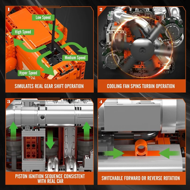 Kit de construction de moteur  - Model Kit Engine V8 avis et prix